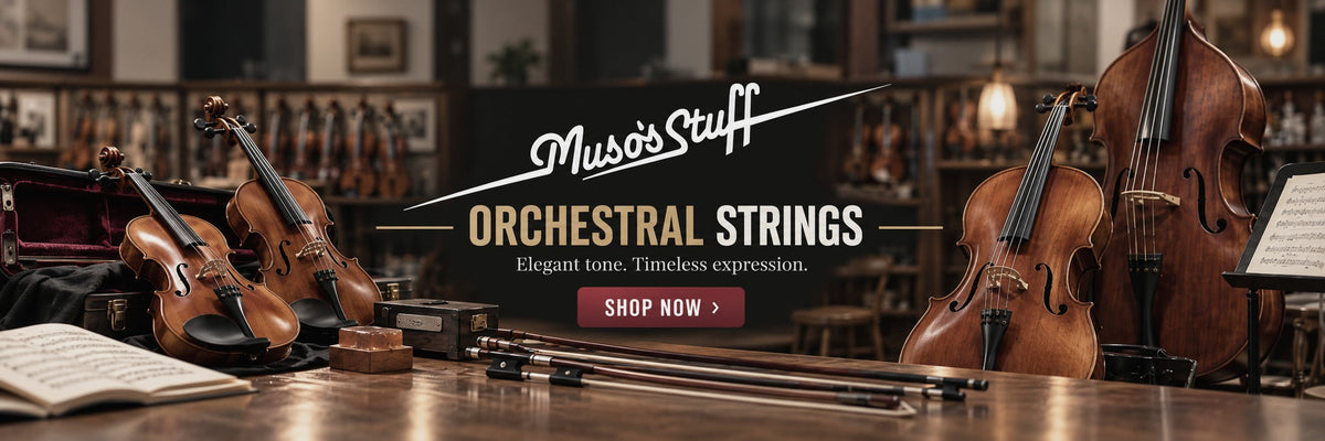 Orchestral Strings — Muso's Stuff natural colour banner