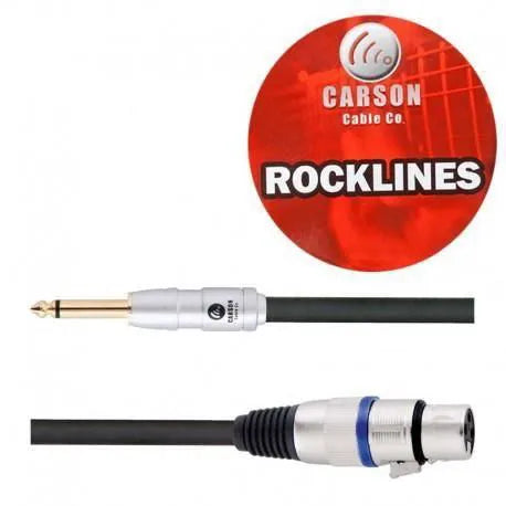 Carson 10 Ft Microphone Cable XLR 6.3mm Jack Plug (Unbalanced)