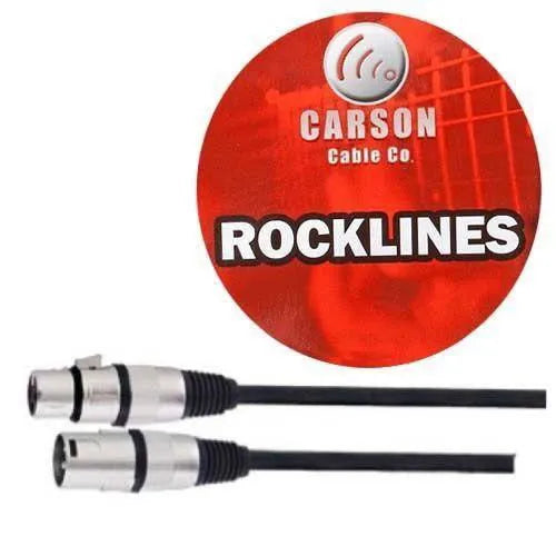Carson 10 Ft Microphone Cable XLR M XLR F Black