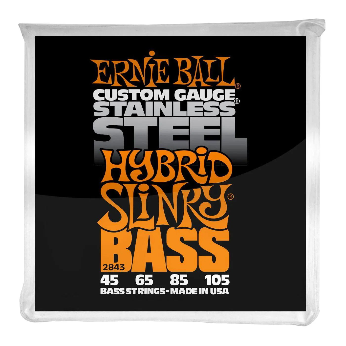 Ernie Ball - Bass Guitar Strings Set STEEL 45/105 Hybrid Slinky Orange-Strings - Bass-Muso's Stuff