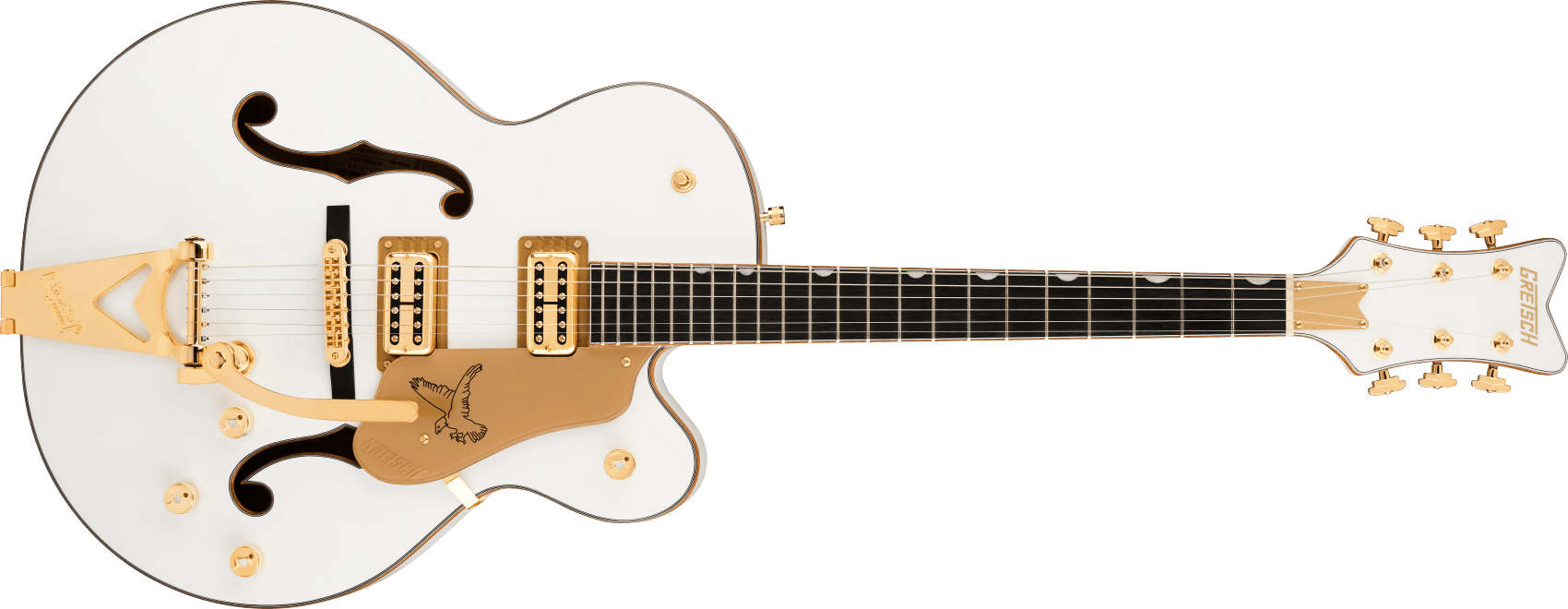 Synchromatic Falcon Hollow Body Single-Cut with Bigsby Ebony Fingerboard Snowcrest White