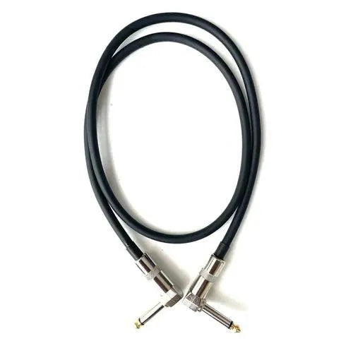 2 Ft Patch Lead Black Rock Lead 2 Right Angle-Accessories - Cables & Adaptors-Muso's Stuff