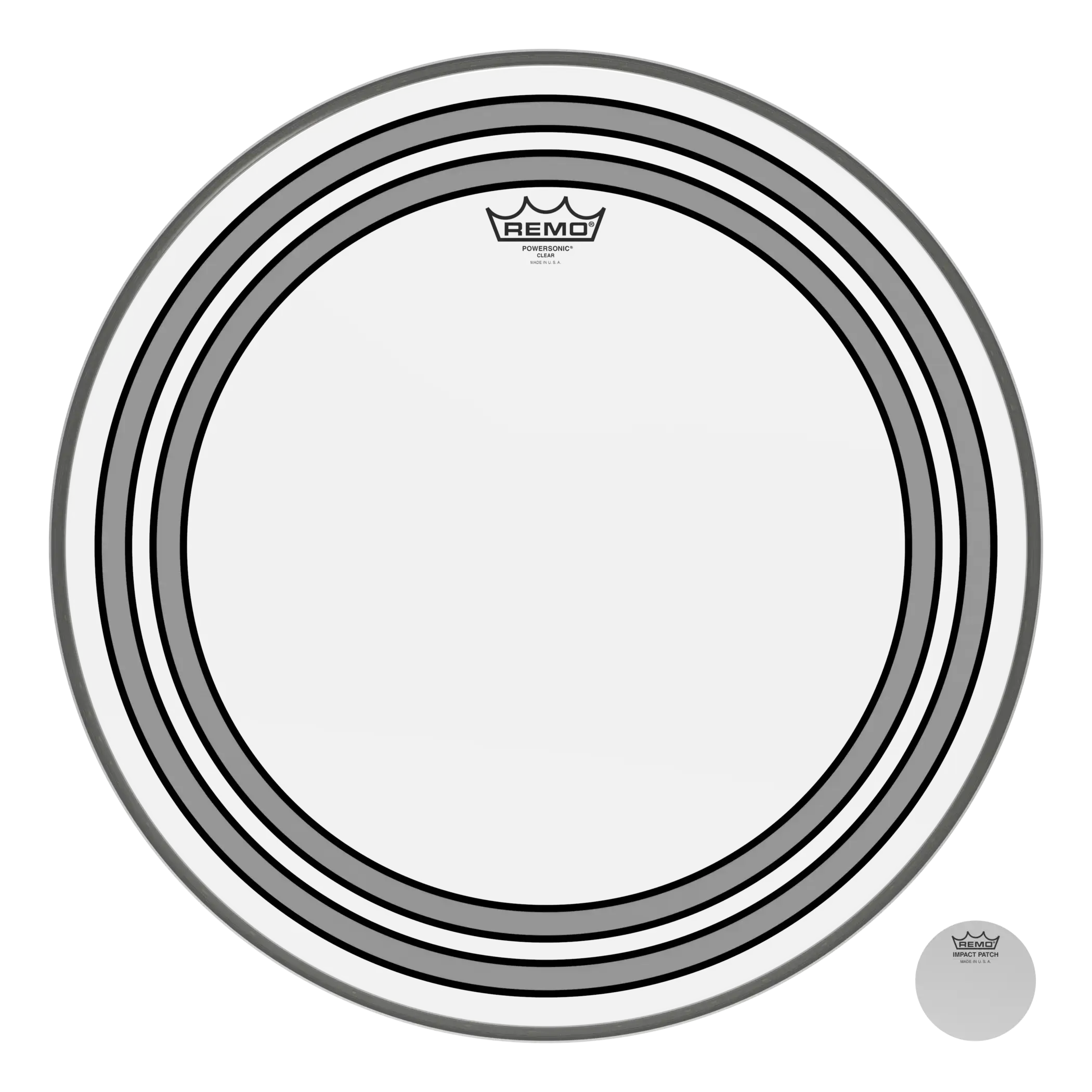 Powersonic Clear Bass Drumhead, 20"