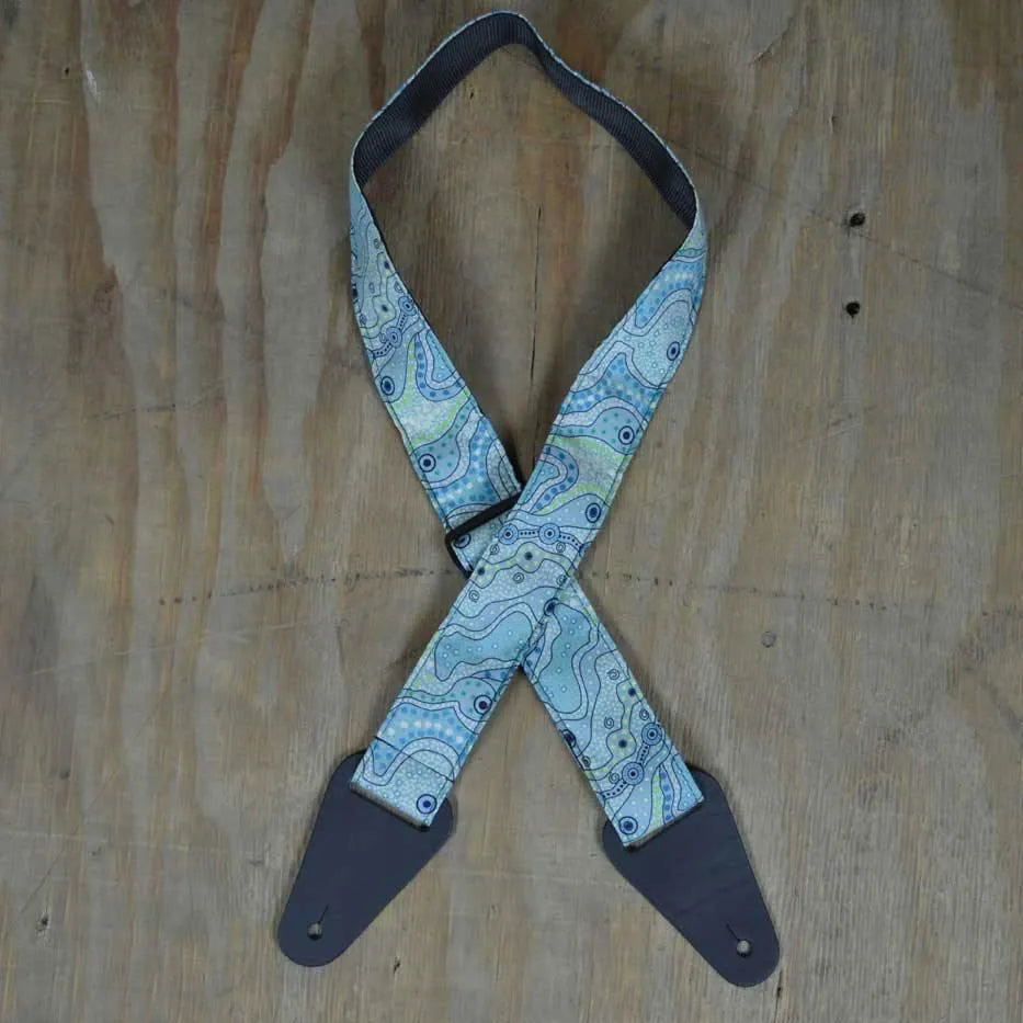Aboriginal Art Rag Strap - Aqua-Straps-Muso's Stuff