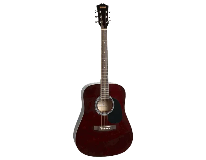 Acoustic Guitar Transparent Wine Red-Guitars - Acoustic-Muso's Stuff