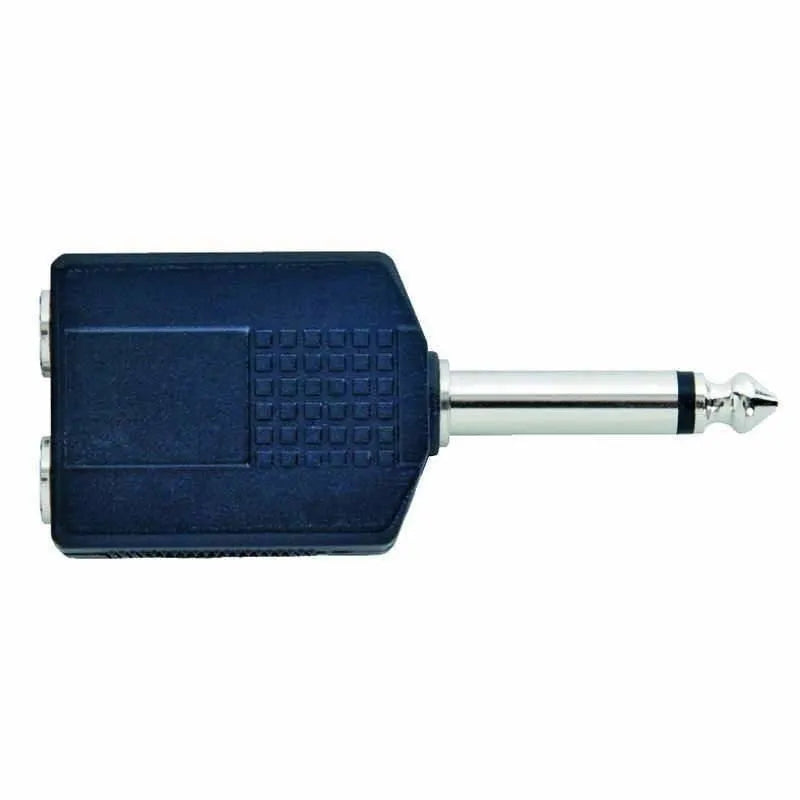 Adaptor 2 X 6.3mm Mono Sockets Female To 6.3mm Mono Male-Accessories - Cables & Adaptors-Carson-Muso's Stuff