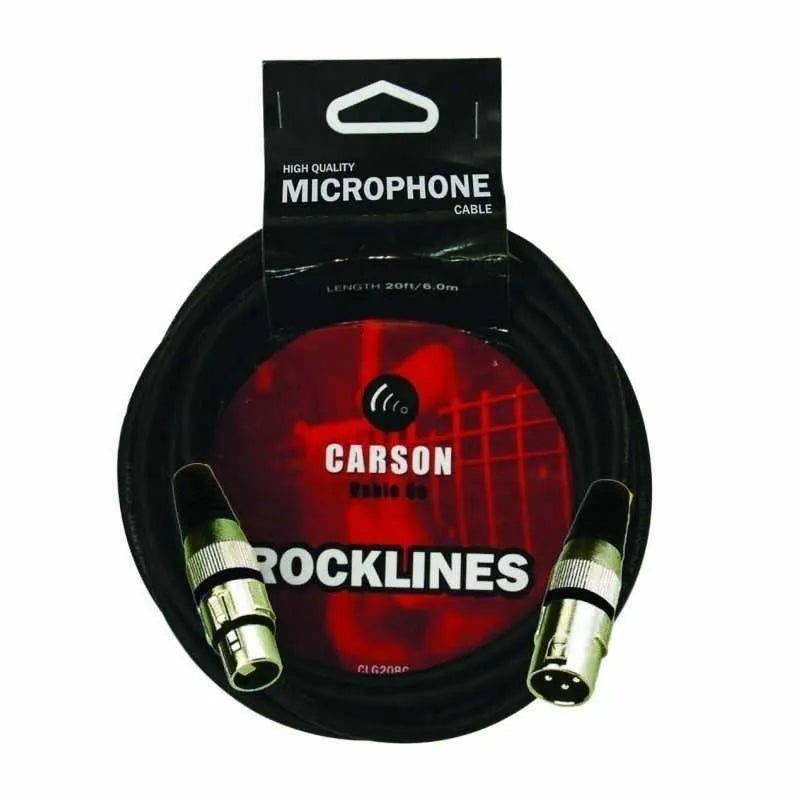 CARSON 30 FOOT MIC CABLE XLR (F) TO XLR (M)-Accessories - Cables & Adaptors-Muso's Stuff