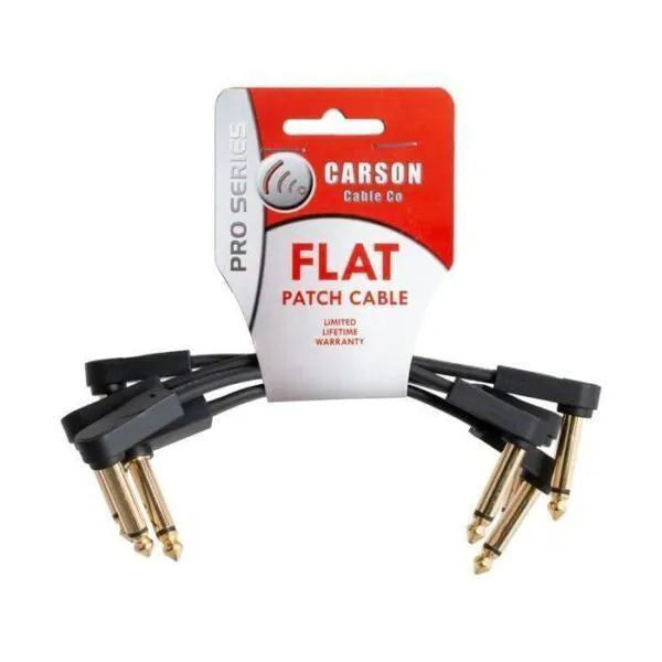 Carson Flat Patch Cable 4 Pack 4 inch-Accessories - Cables & Adaptors-Muso's Stuff
