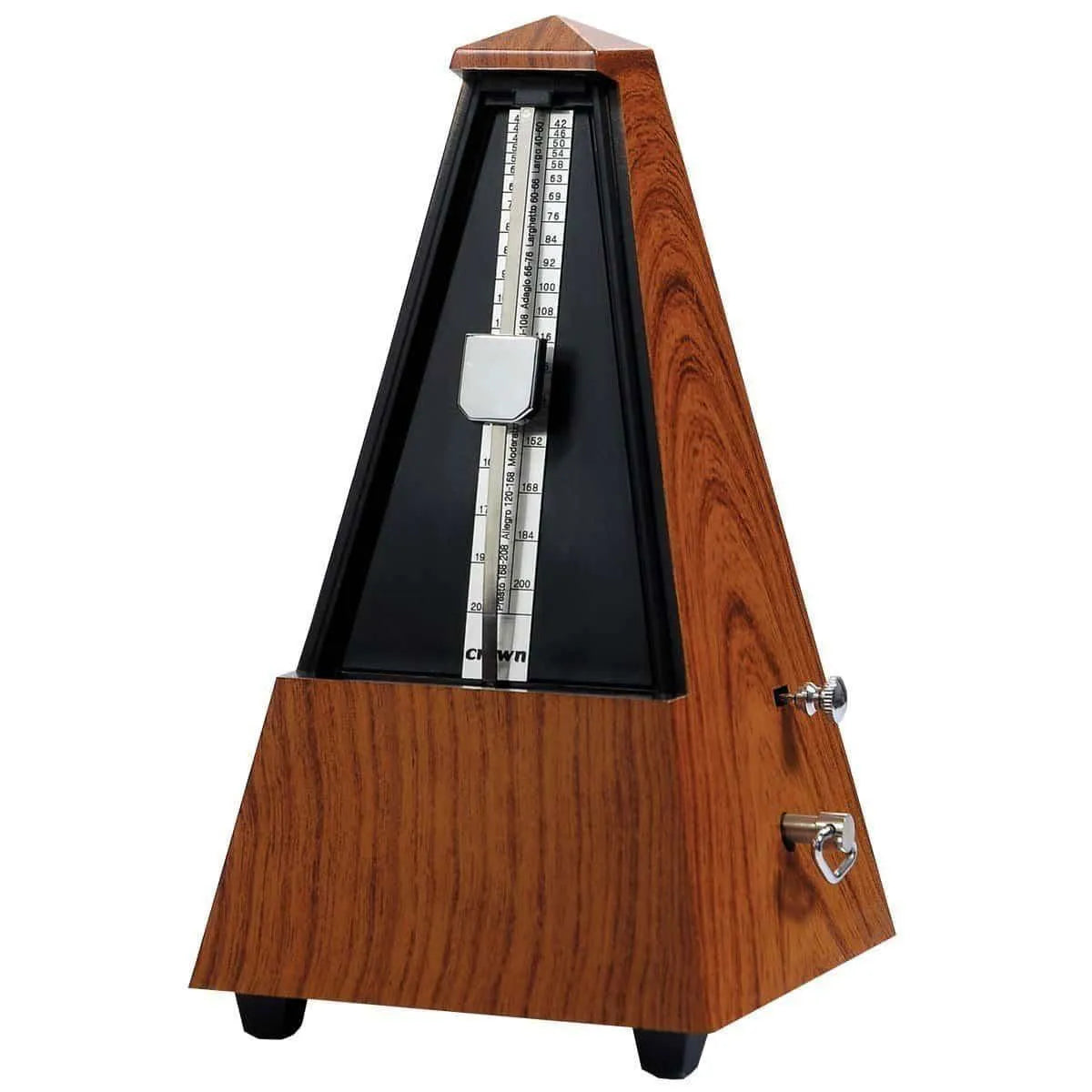 Crown - Traditional Metronome (Light Teak Wood Look Finish)-Tuners & Metronomes-Muso's Stuff