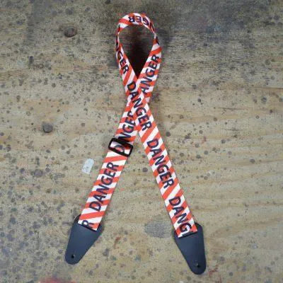 Danger Printed Webbing Guitar Strap-Straps-Muso's Stuff
