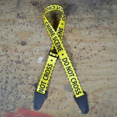 Do Not Cross Printed Webbing Guitar Strap-Straps-Muso's Stuff