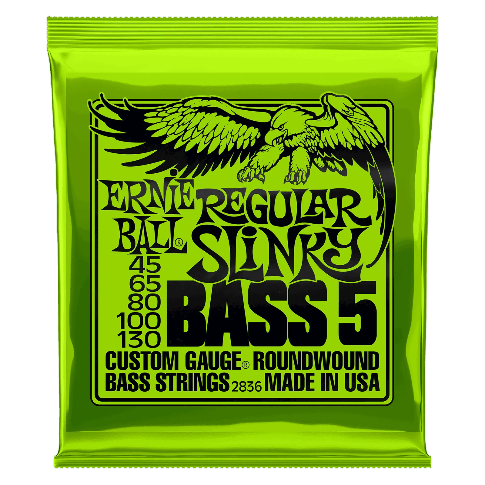 Ernie Ball - Electric Bass Guitar 5 Strings Set 45-130 Regular Slinky Nickel Wound 2836-Strings - Bass-Muso's Stuff