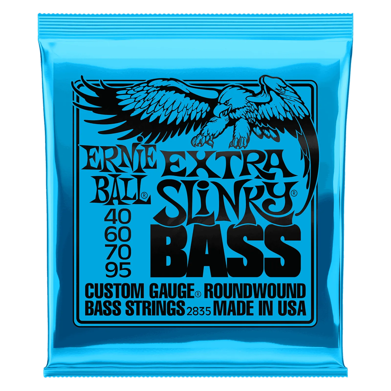 Ernie Ball - Electric Bass Guitar Strings Set 40-95 Extra Slinky Nickel Wound 2835-Strings - Bass-Muso's Stuff