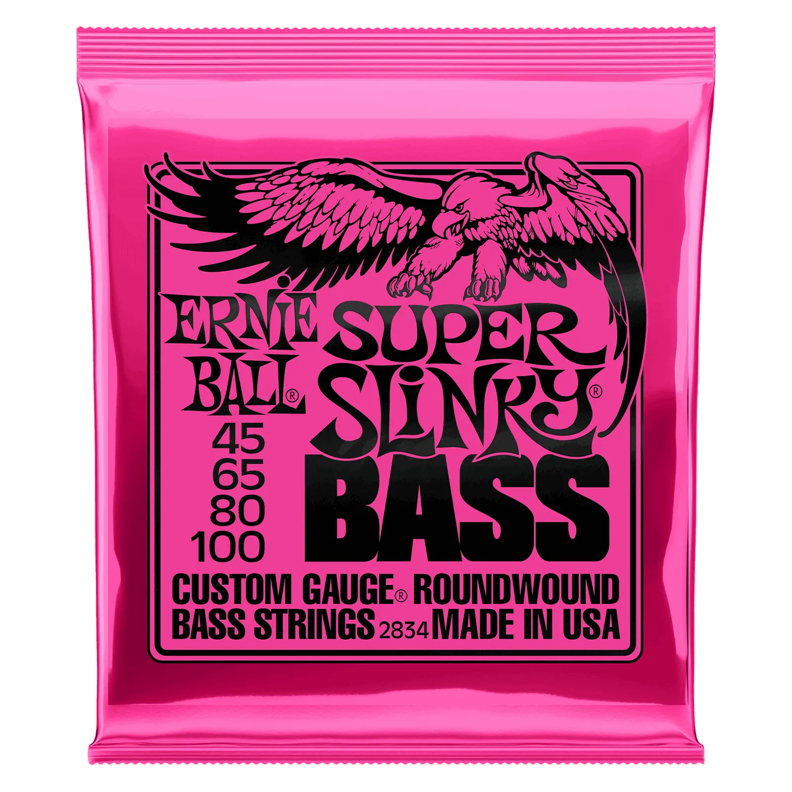 Ernie Ball - Electric Bass Guitar Strings Set 45-100 Super Slinky Nickel Wound 2834-Strings - Bass-Muso's Stuff