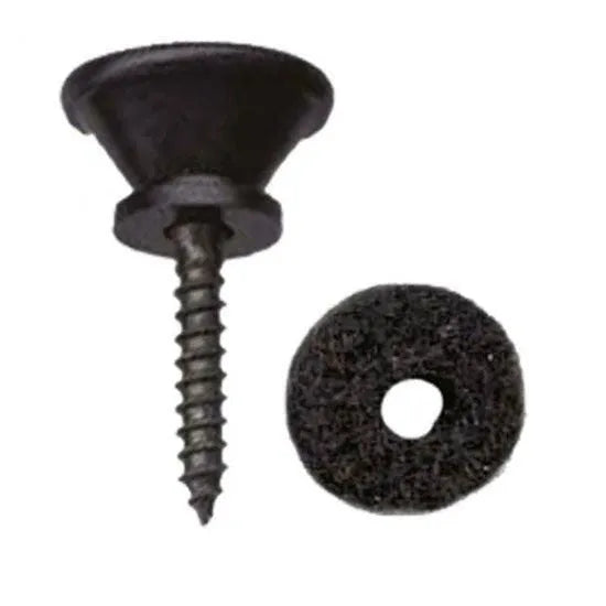 Guitar End Pin Black W/Felt And Screw Flat Top-Guitars - Parts and Accessories-Muso's Stuff