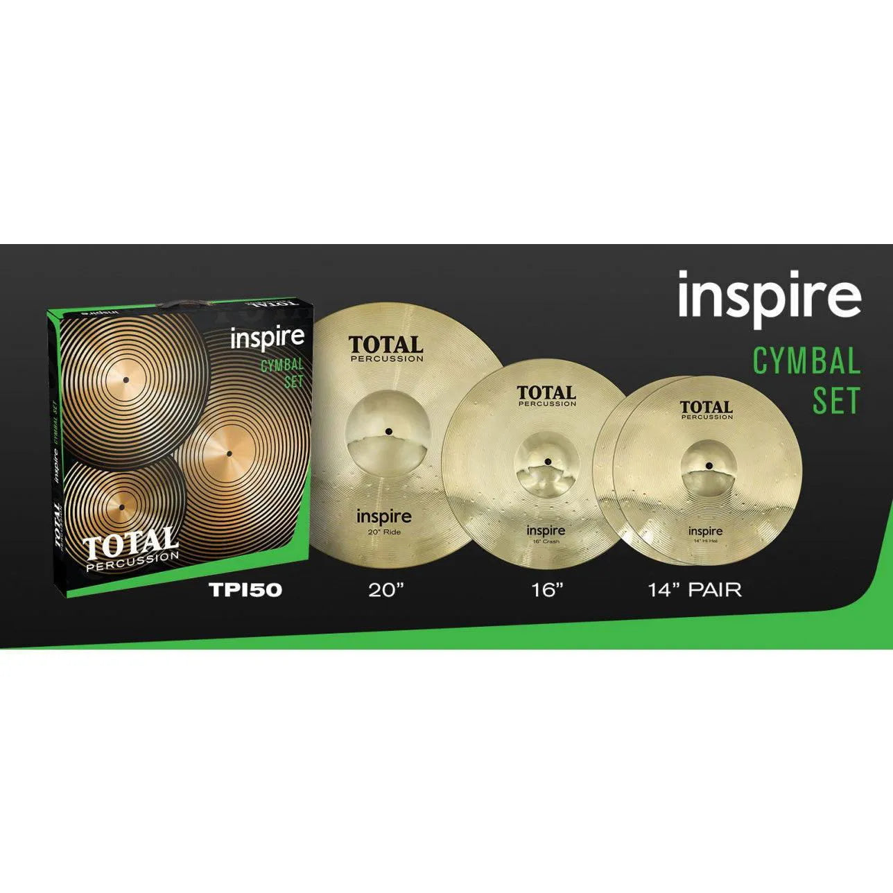 Inspire Cymbal Pack 14-16-20-Drums & Percussion - Cymbals-Muso's Stuff