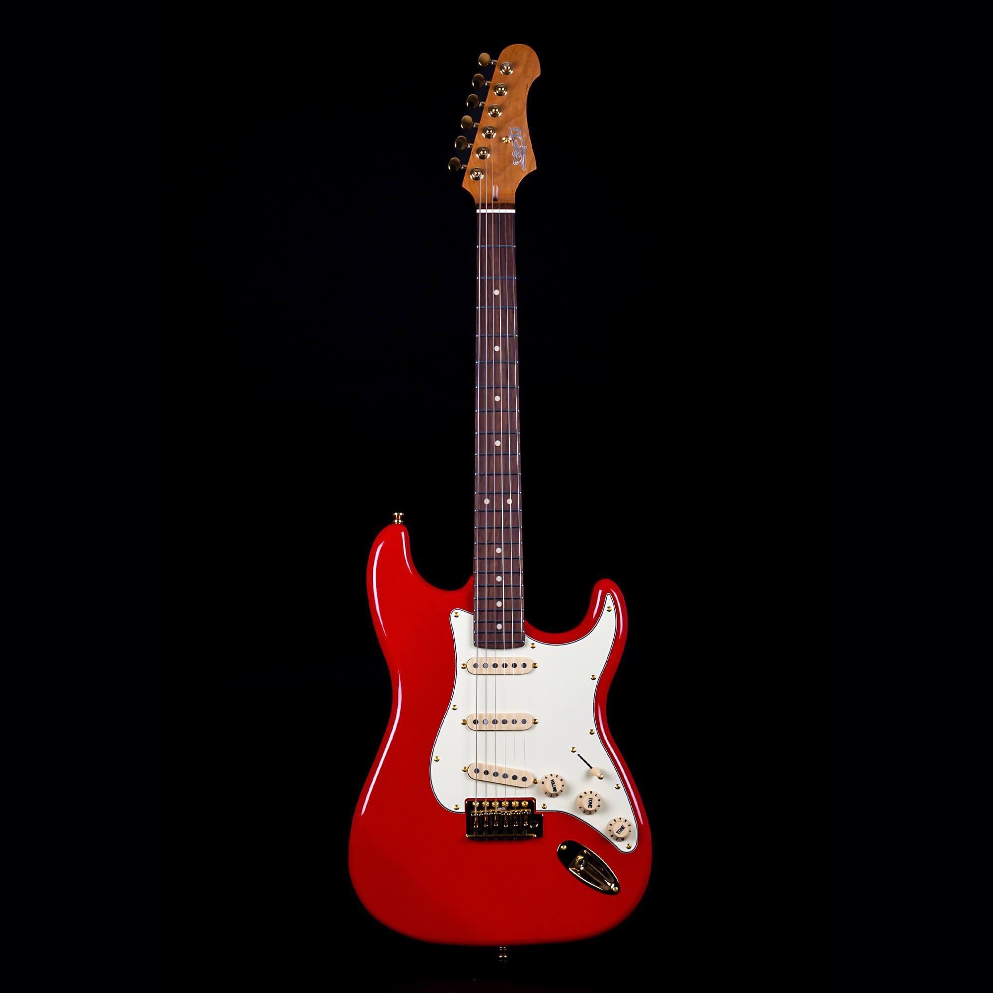 JS-380-RD-G SSS Roasted Maple Rosewood Board Red Gold Hardware