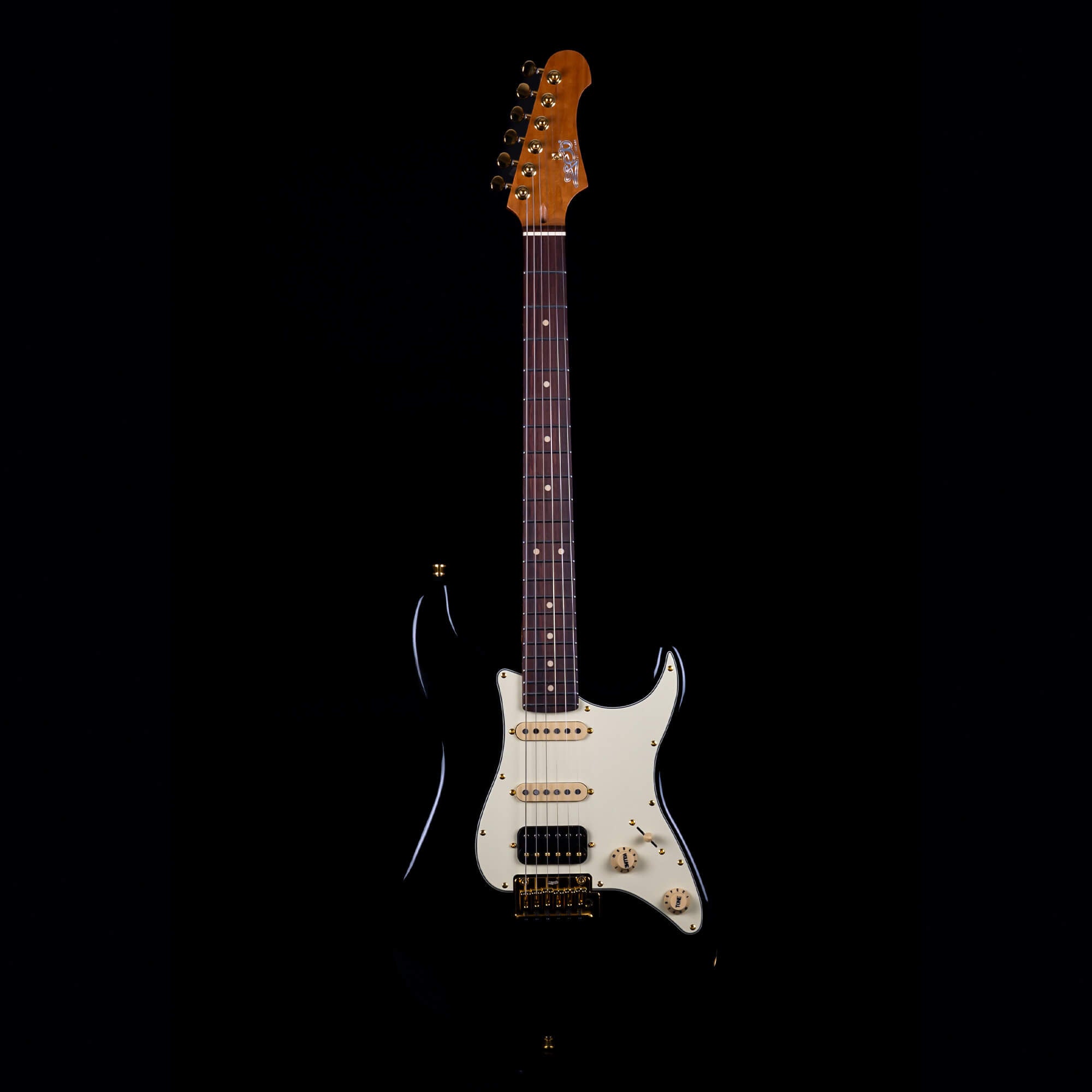JS-480-BK-G HSS Roasted Maple Rosewood Board Black