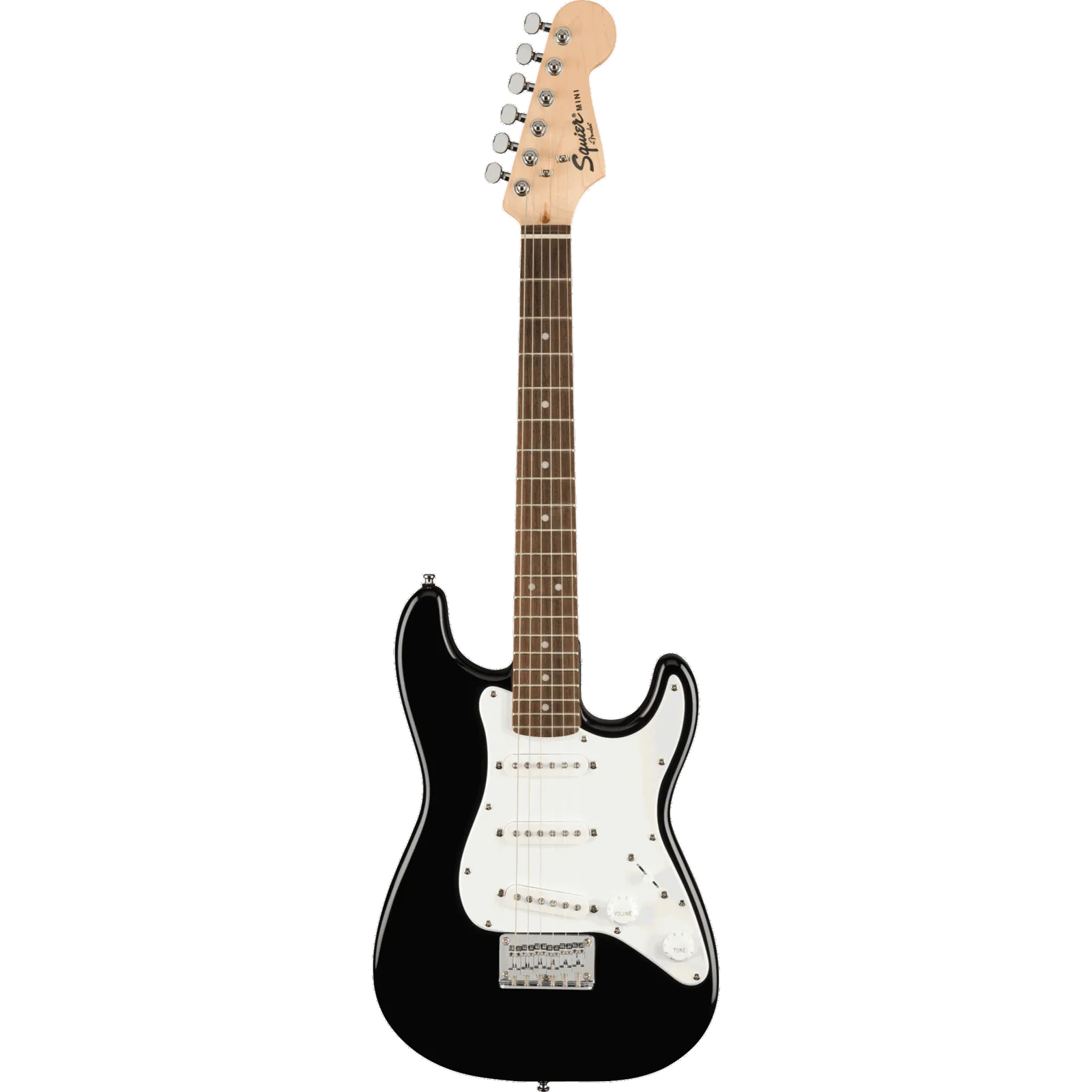 Mini Stratocaster Laurel Fingerboard Black-Guitars - Electric-Squier-Muso's Stuff