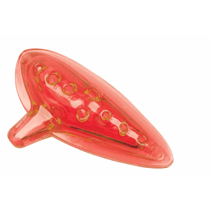 Ocarina Plastic Transparent Red-Harmonicas-CPK-Muso's Stuff