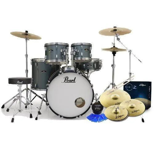 RS Roadshow-X 22inch 5-Piece Fusion Plus Drum Kit Package Charcoal Metallic-Drums & Percussion - Drum Kits-Pearl-Muso's Stuff