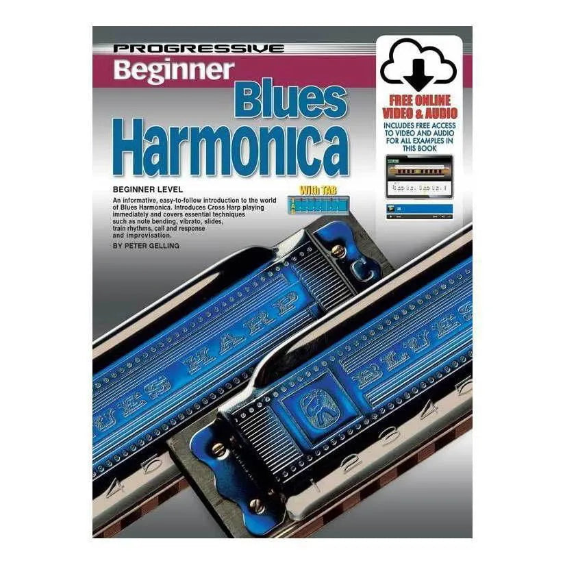 Progressive Beginner Blues Harmonica Book-Print Music-Pro-Muso's Stuff