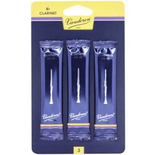 Vandoren 2.0 Bb Clarinet Reeds 3 Pack-Orchestral - Woodwind - Accessories-Vandoren-Muso's Stuff