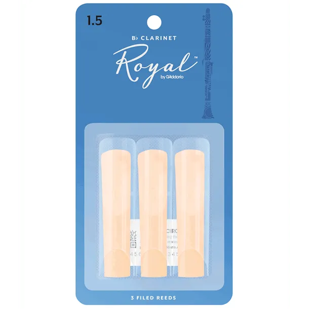 Rico Royal Bb Clarinet Reeds 1.5 – 3-Pack