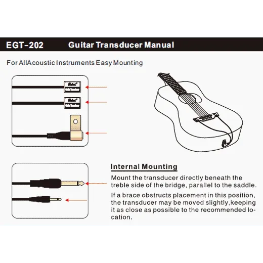 Belcat EGT-202 Dual Transducer Guitar Pickup