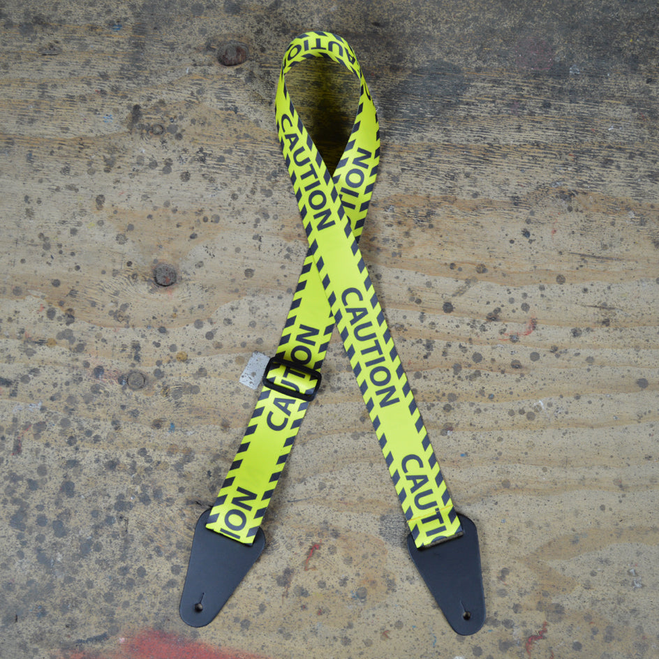 Colonial Leather Caution Direct Print Web Strap - CAUTION