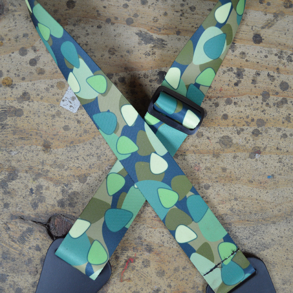 Colonial Leather Pick Camo Guitar Strap - PICAMO