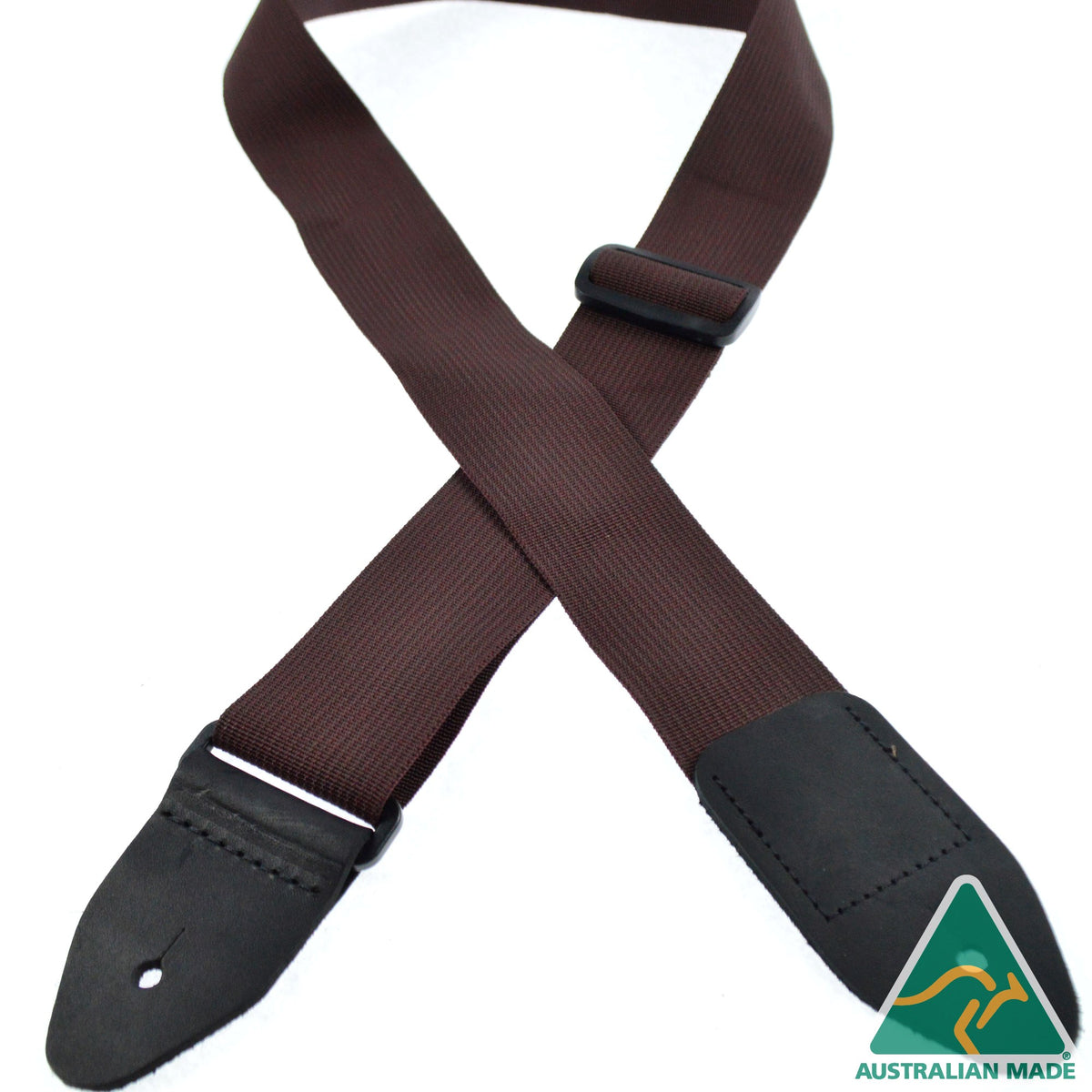 Colonial Leather Guitar Strap Poly Web Brown - POLY-BR