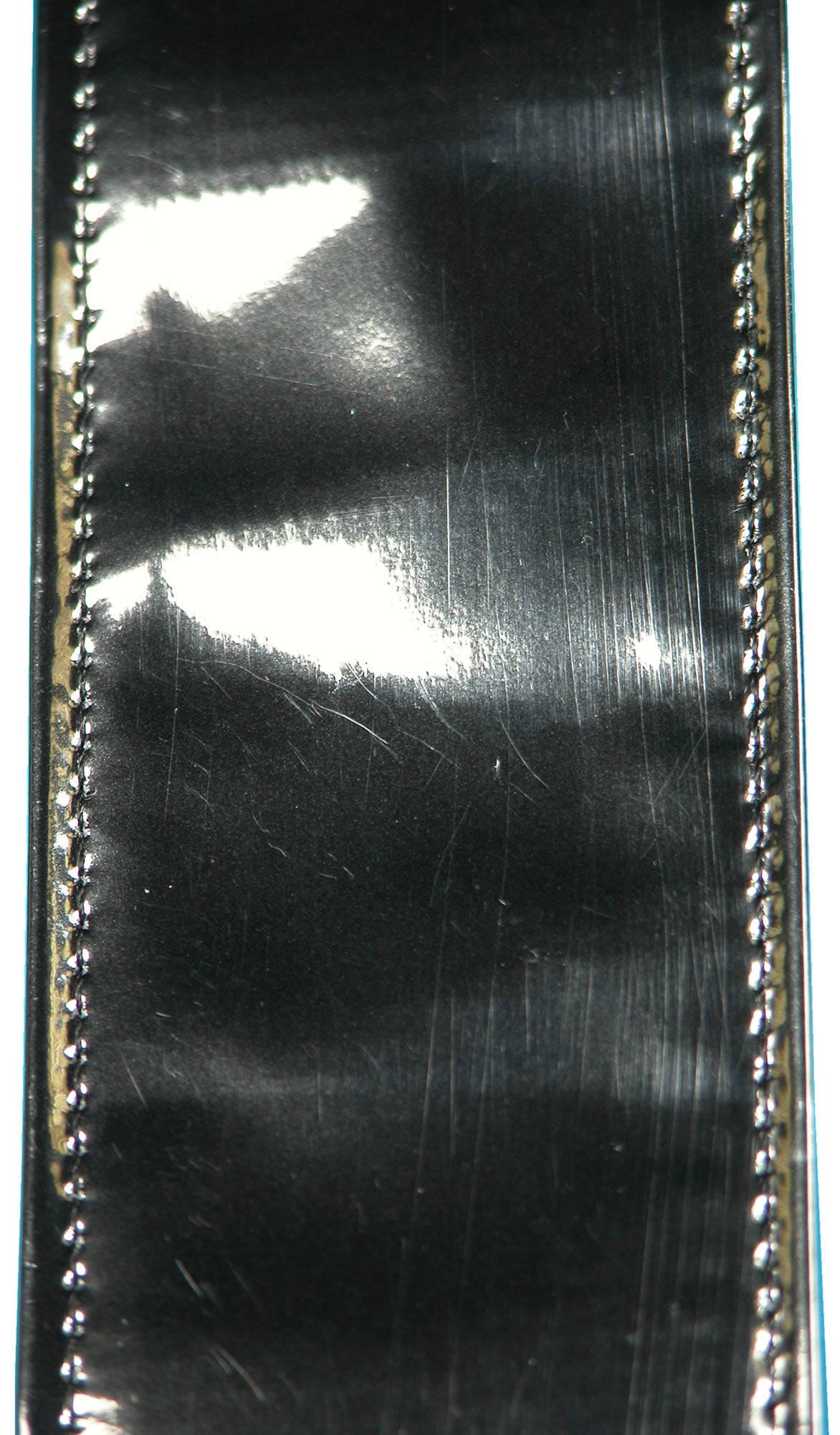 Colonial Leather Guitar Strap Silver Plain - RS55