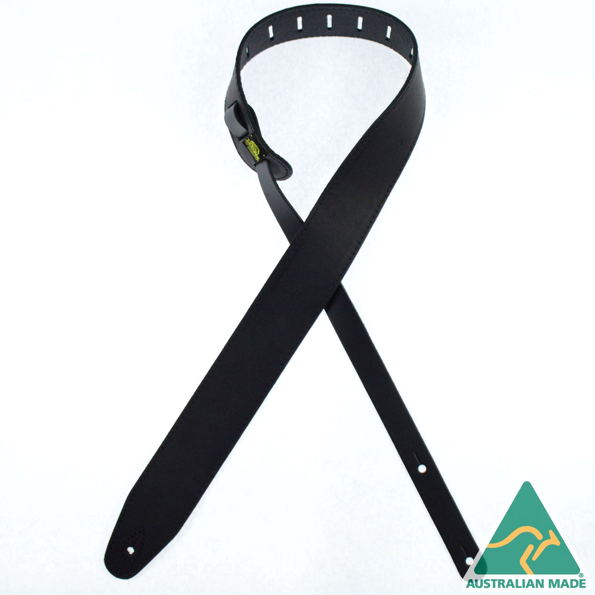 Colonial Leather 2.5 inch Guitar Strap Upholst Backed Black Black - SOSB25-BKBK