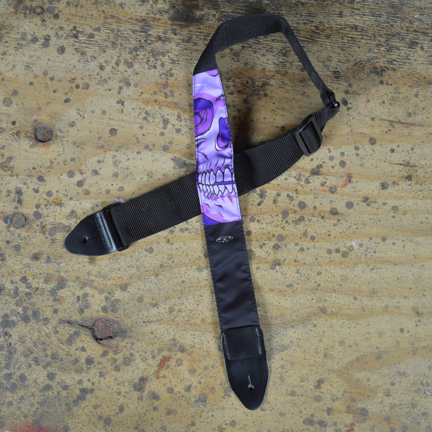 Colonial Leather Guitar Strap Skull - TSSKUL