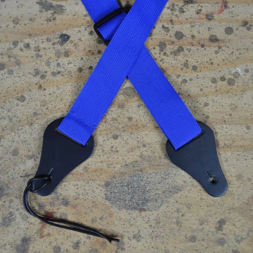 Colonial Leather Blue Webbing Ukulele Strap