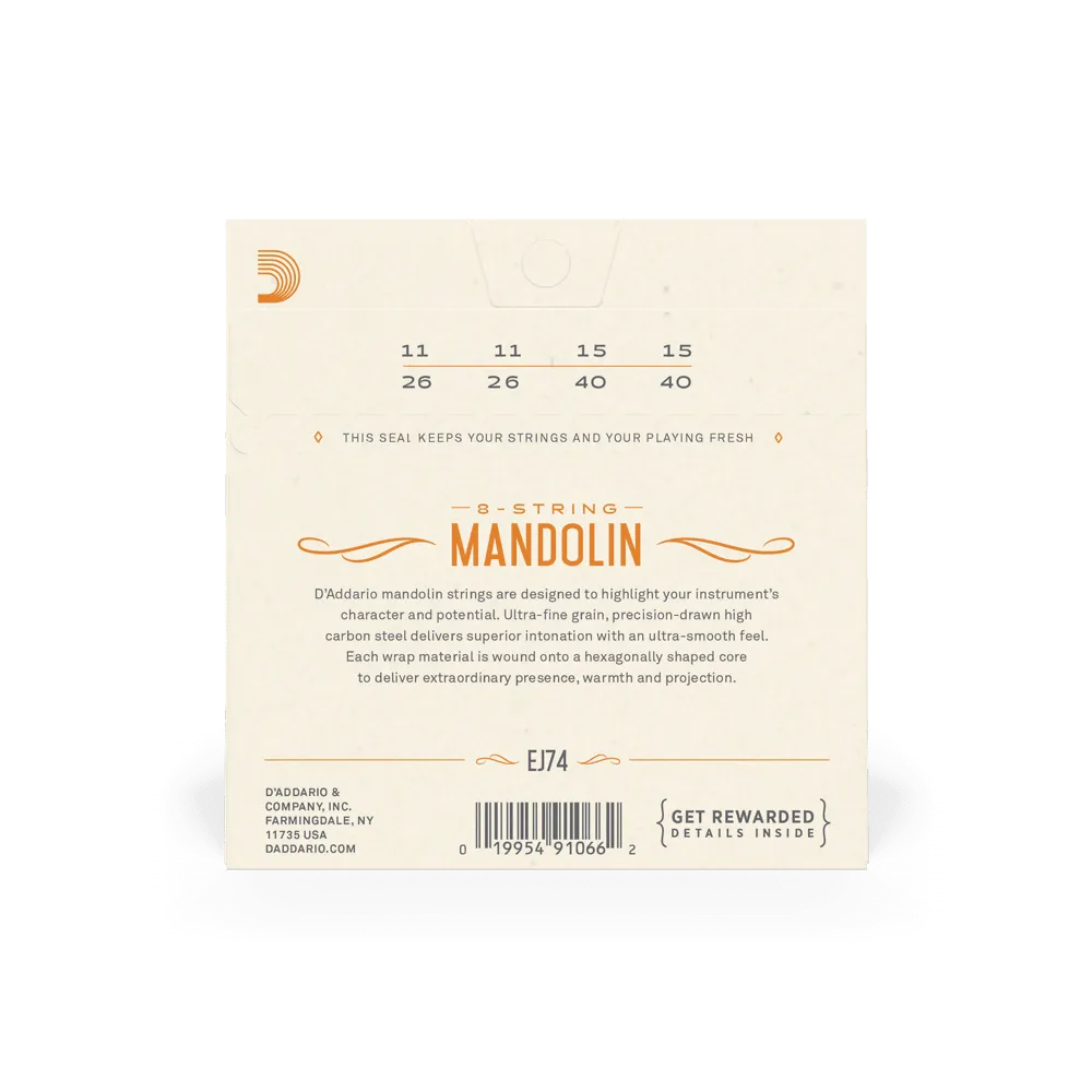 D'Addario Medium Phosphor Bronze Mandolin Strings