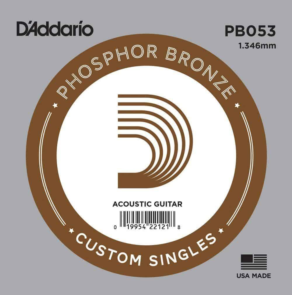 Daddario - Single .053 Acoustic Guitar String Phosphor Bronze PB053 - Strings - Singles by DAddario at Muso's Stuff
