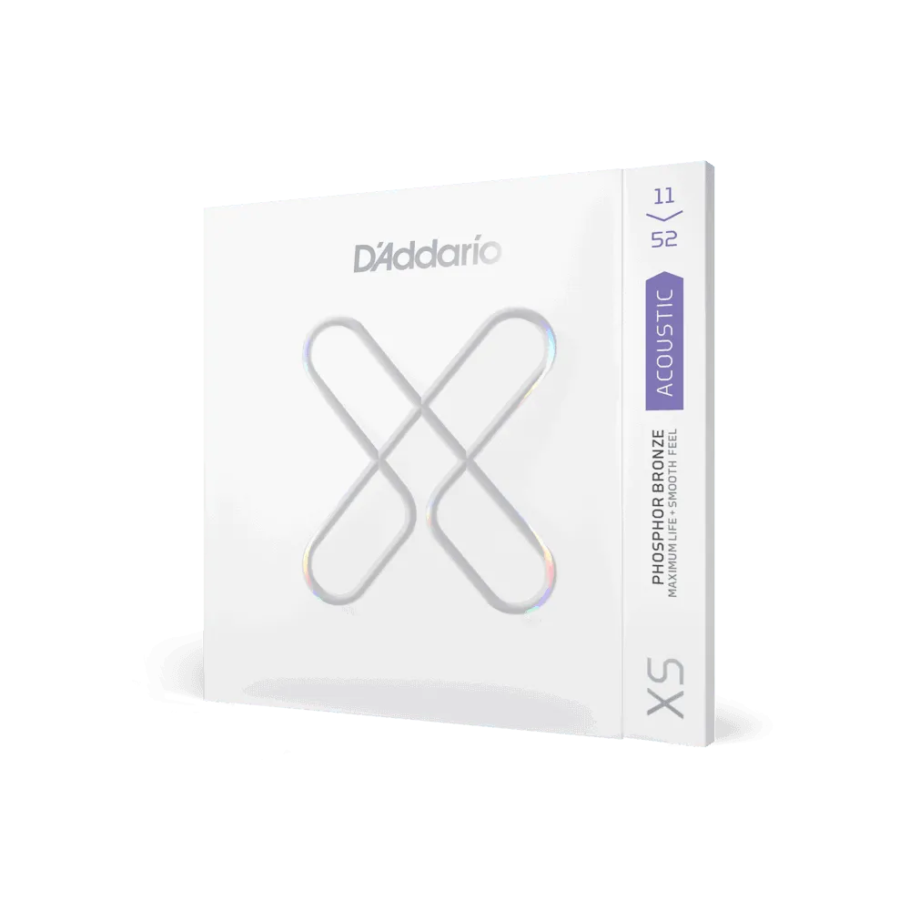 D'Addario XS 11–52 Phosphor Bronze Acoustic Guitar Strings