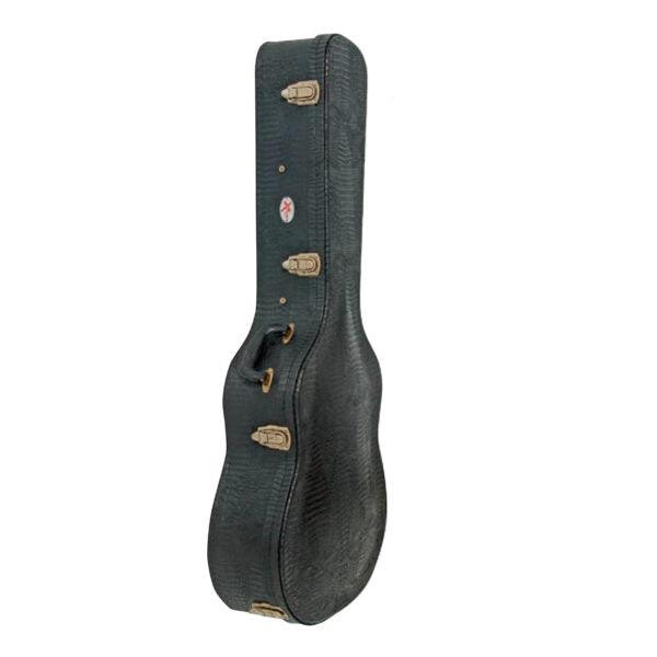 Dreadnought Size Guitar Case Arched Top Black Croc - Muso's Stuff