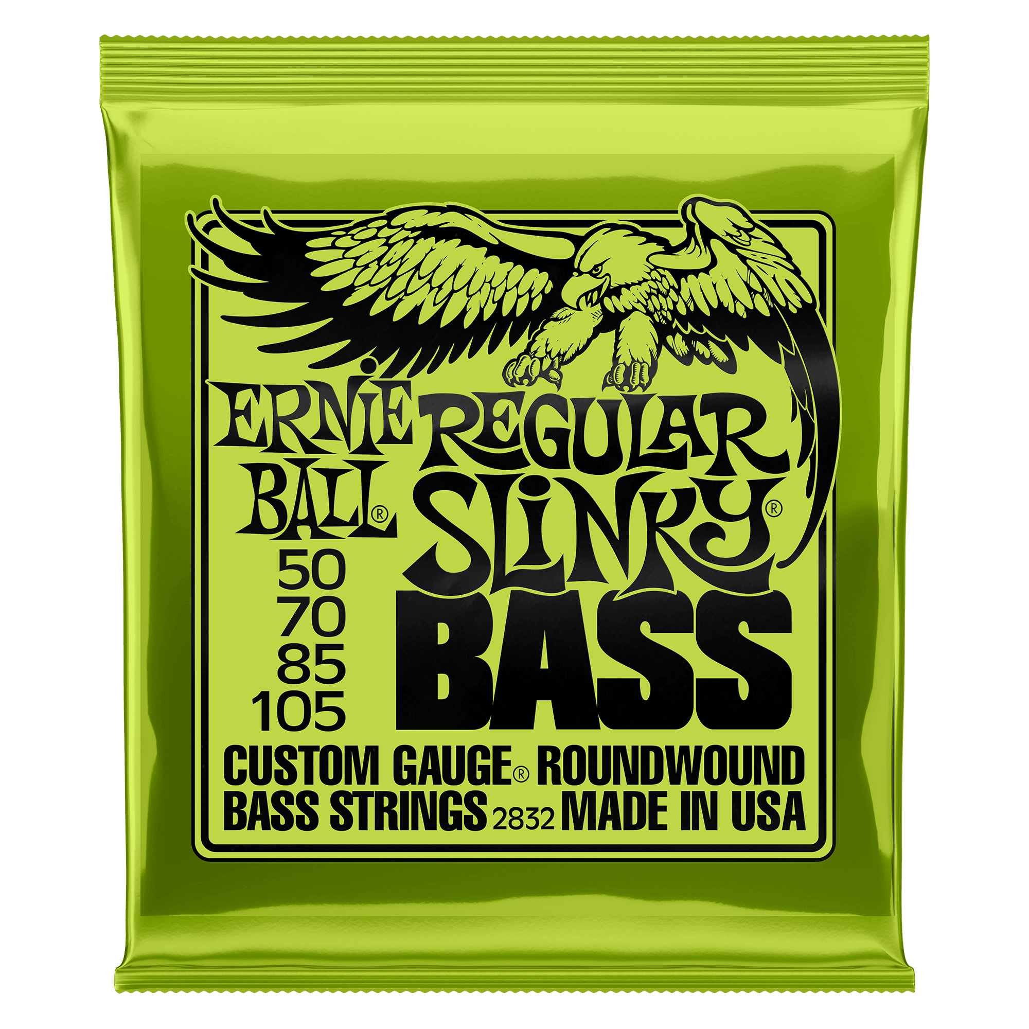 Ernie Ball - Electrical Bass Guitar Strings Set 50-105 Regular Slinky Nickel Wound 2832 - Strings - Bass by Ernie Ball at Muso's Stuff