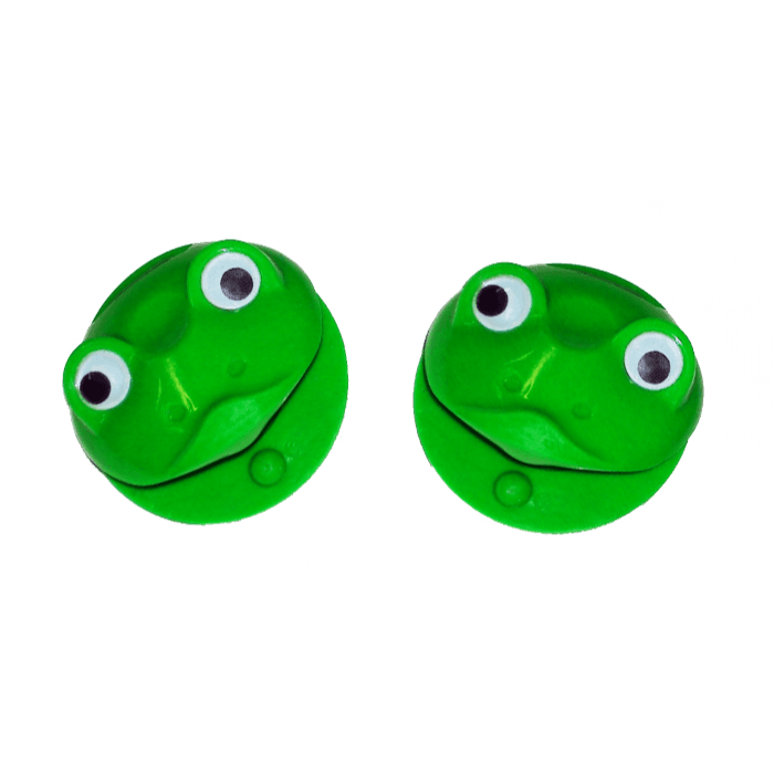 Finger Castanets Frog Shape W/Eyes Green Pr - Drums & Percussion - Percussion by AMS at Muso's Stuff