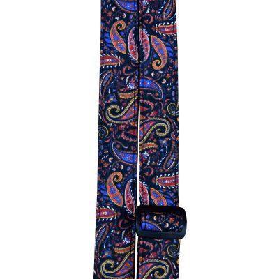 Multi-Coloured Paisley Rag Ukulele Strap - Straps by Colonial Leather at Muso's Stuff