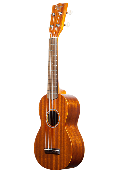 Ohana SK-10S mahogany soprano ukulele, front view