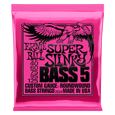5-String Super Slinky Nickel Wound Bass Set, .040 - .125