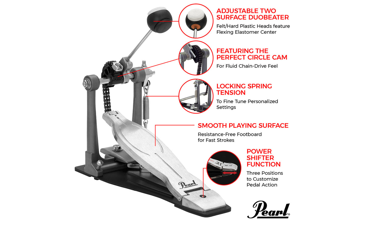 Pearl Eliminator Solo Series P-1030 Black Single Bass Drum Pedal