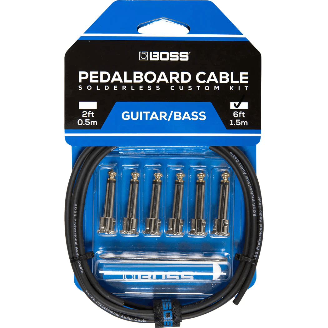 Pedalboard Cable Kit 6 Connectors 6Ft - Pedal Boards - Accessories by Boss at Muso's Stuff