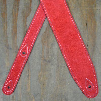 Red Double Sided Guitar Strap - Straps by Colonial Leather at Muso's Stuff