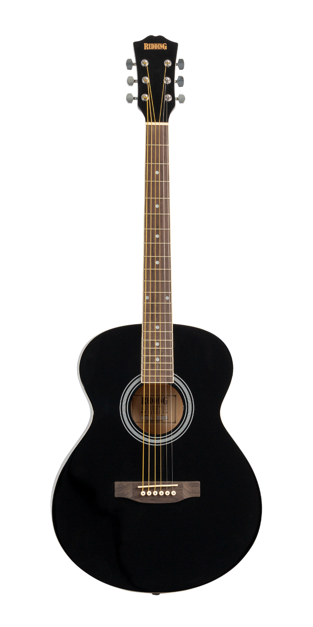 Redding RGC51BK Grand Concert acoustic guitar in gloss black, front view