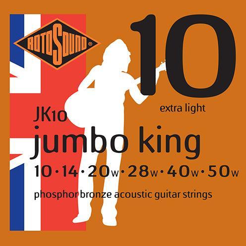 Rotosound JK10 Jumbo King Phosphor Bronze 10-50 Set - Strings - Acoustic Guitar by Rotosound at Muso's Stuff